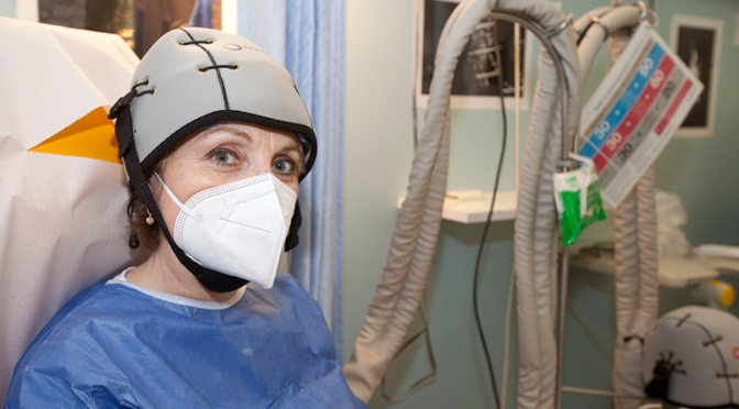 casco anti caduta capelli chemio terapia